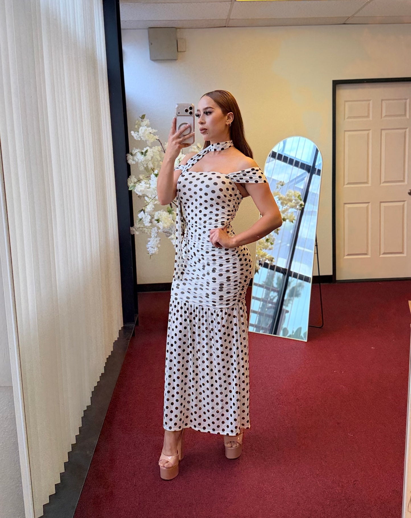 Divina Dots Maxi Dress
