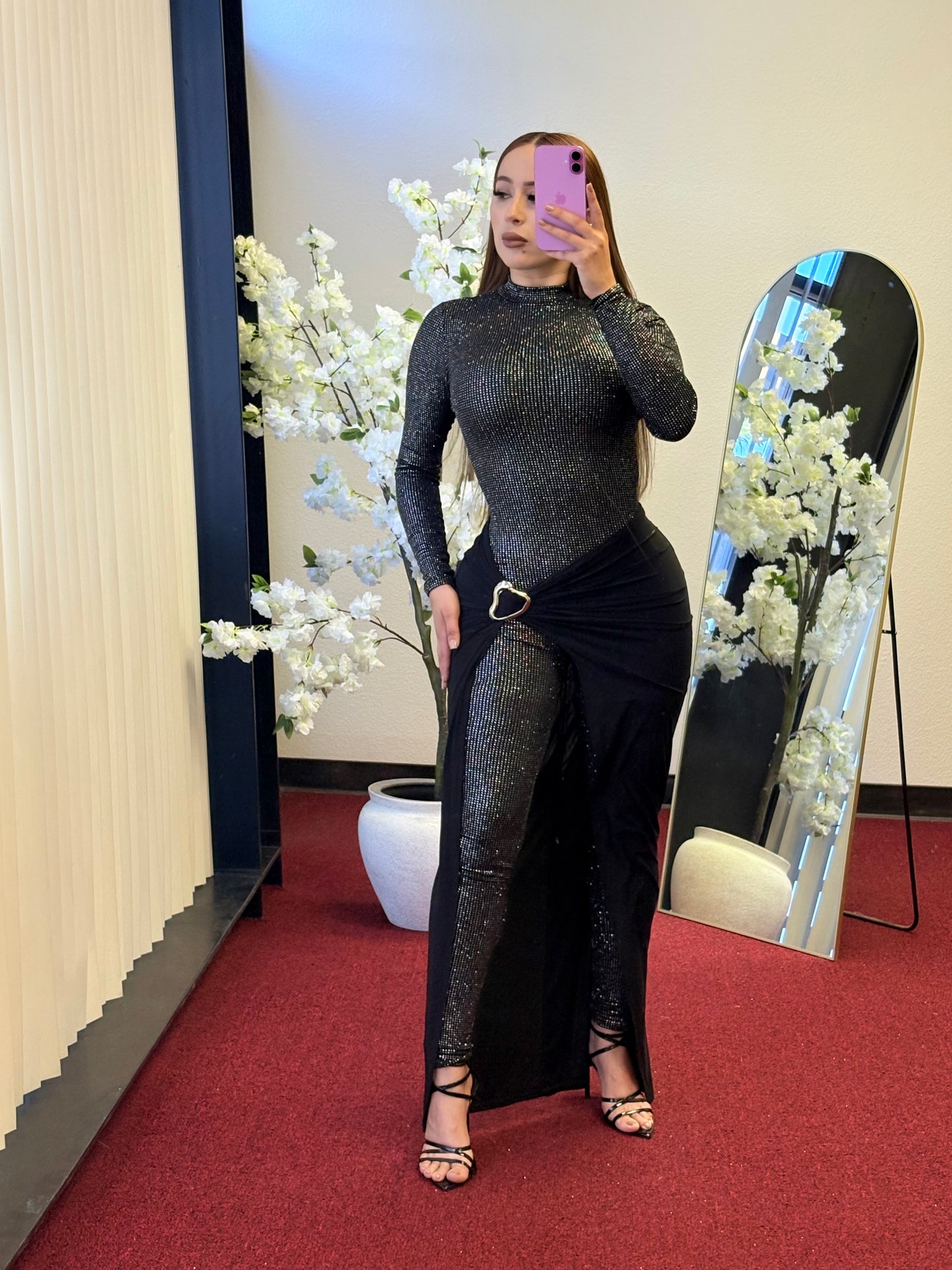 Midnight Bloom Jumpsuit & Skirt