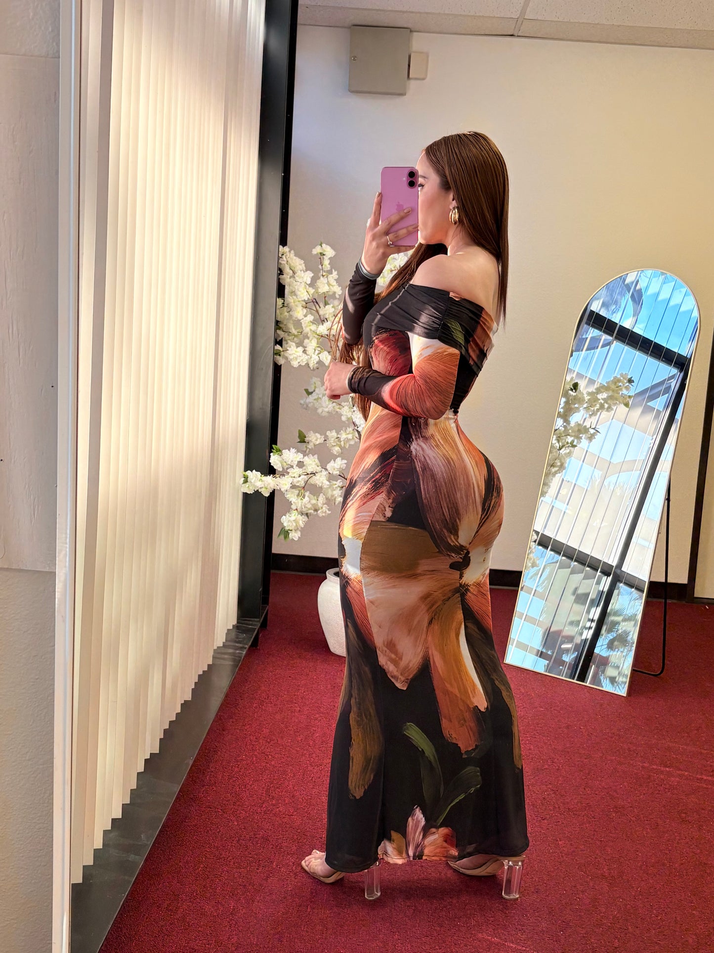 The Icon Mesh Long Dress