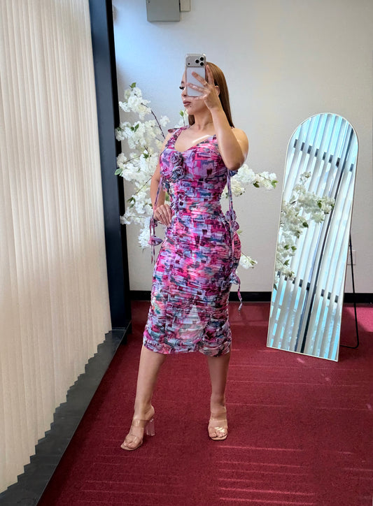 Amore Print Midi Dress