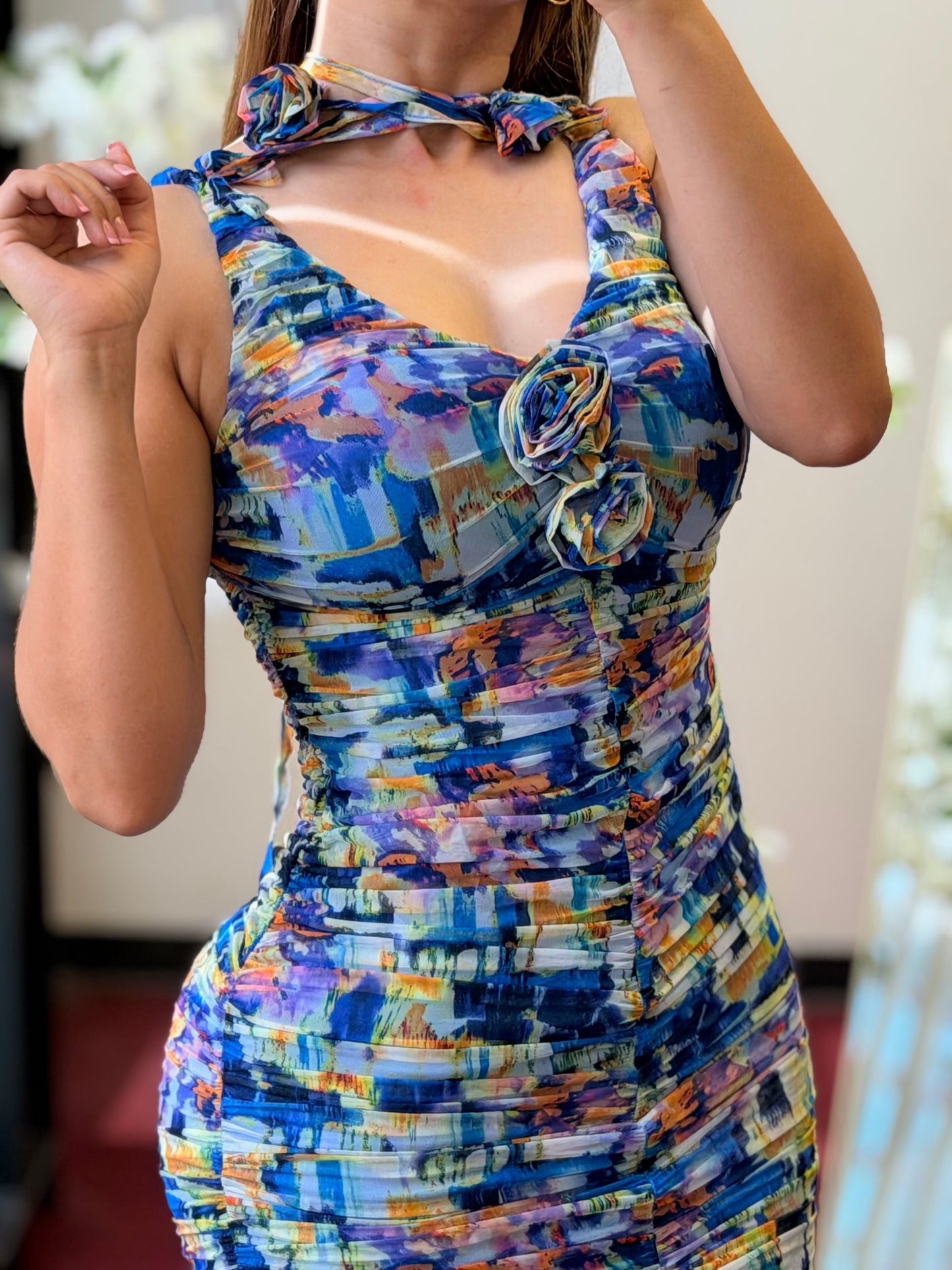 Amore Print Midi Dress