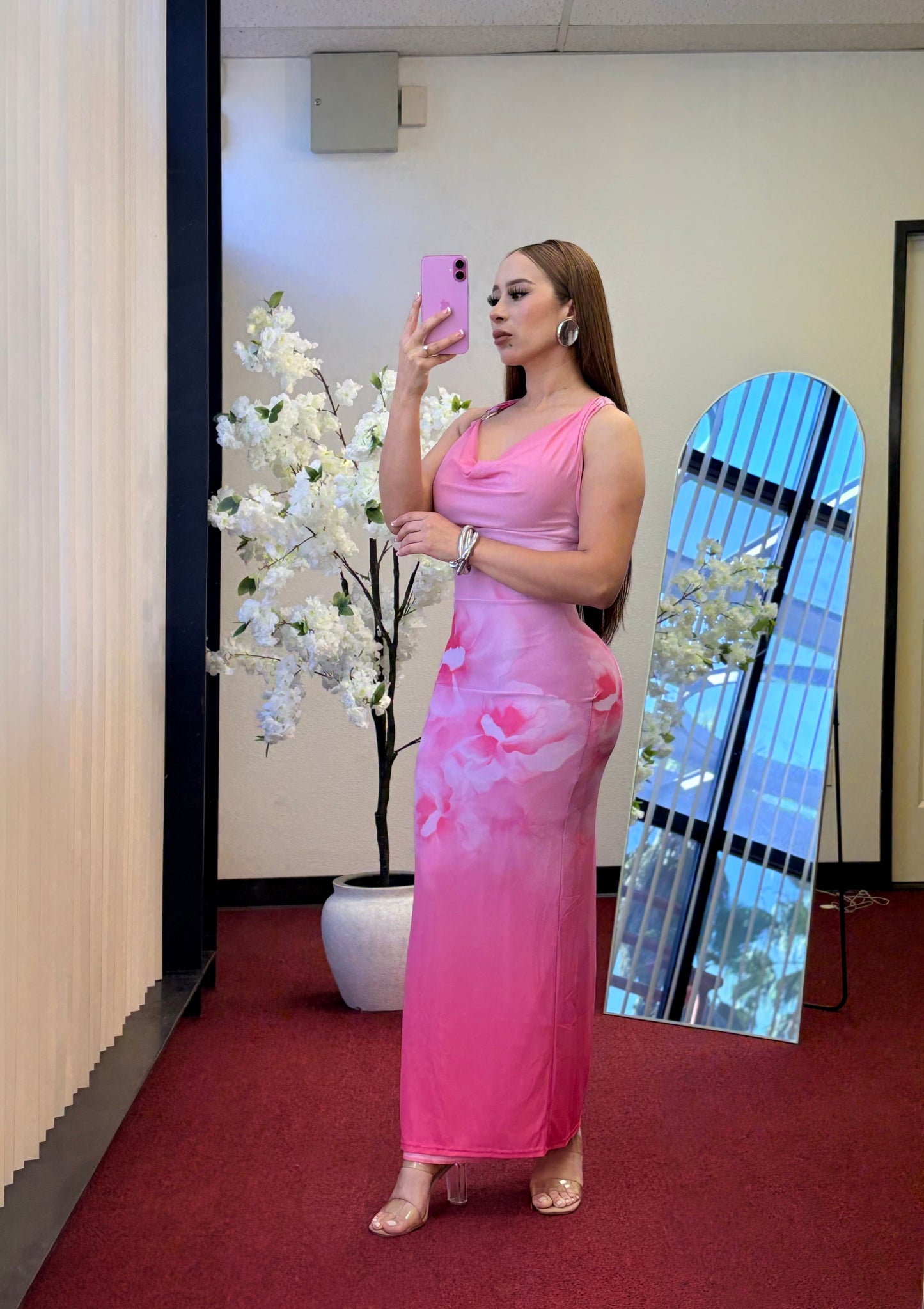 Soft Petal Maxi Dress