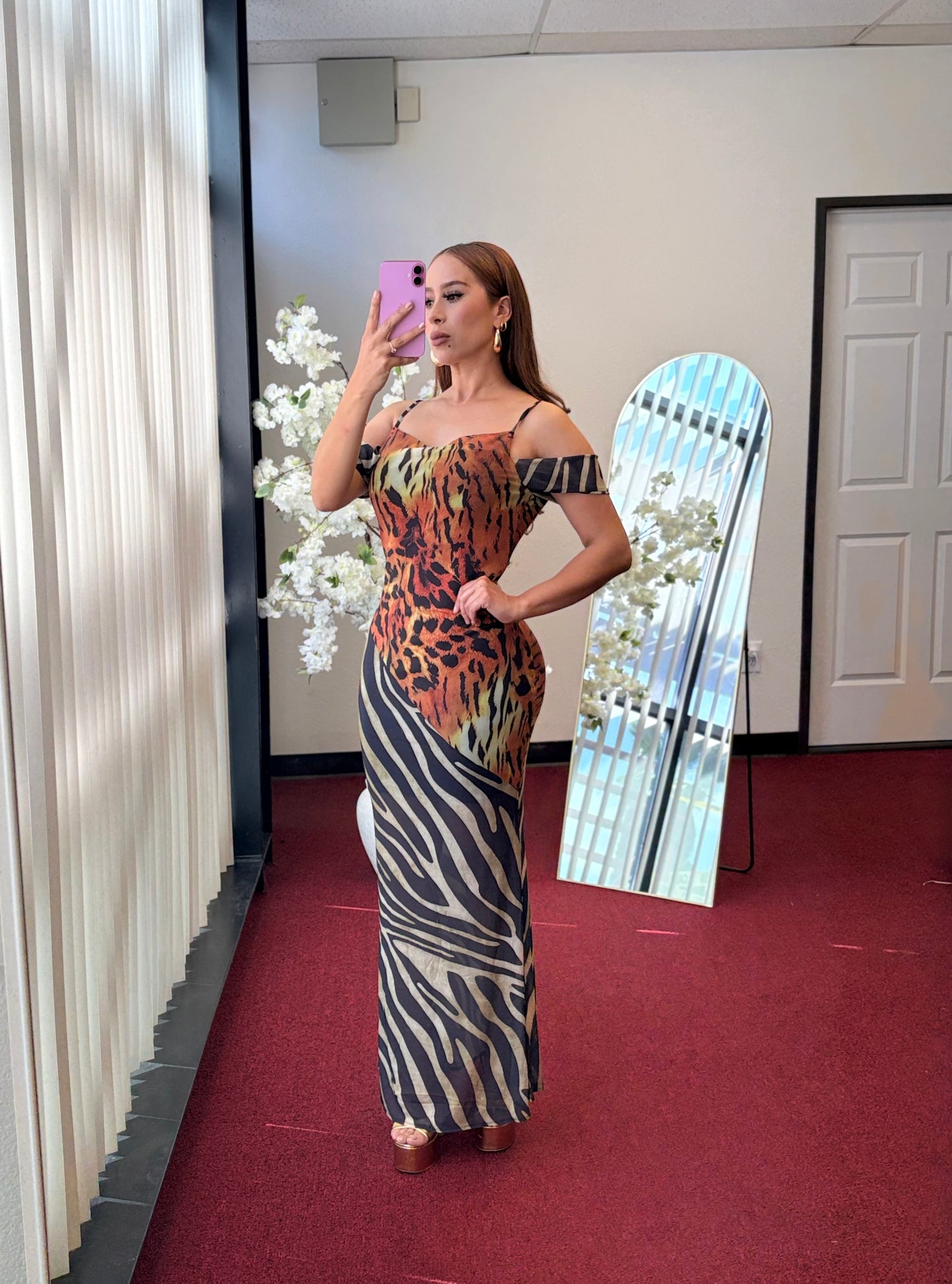 Feline Energy Maxi Dress
