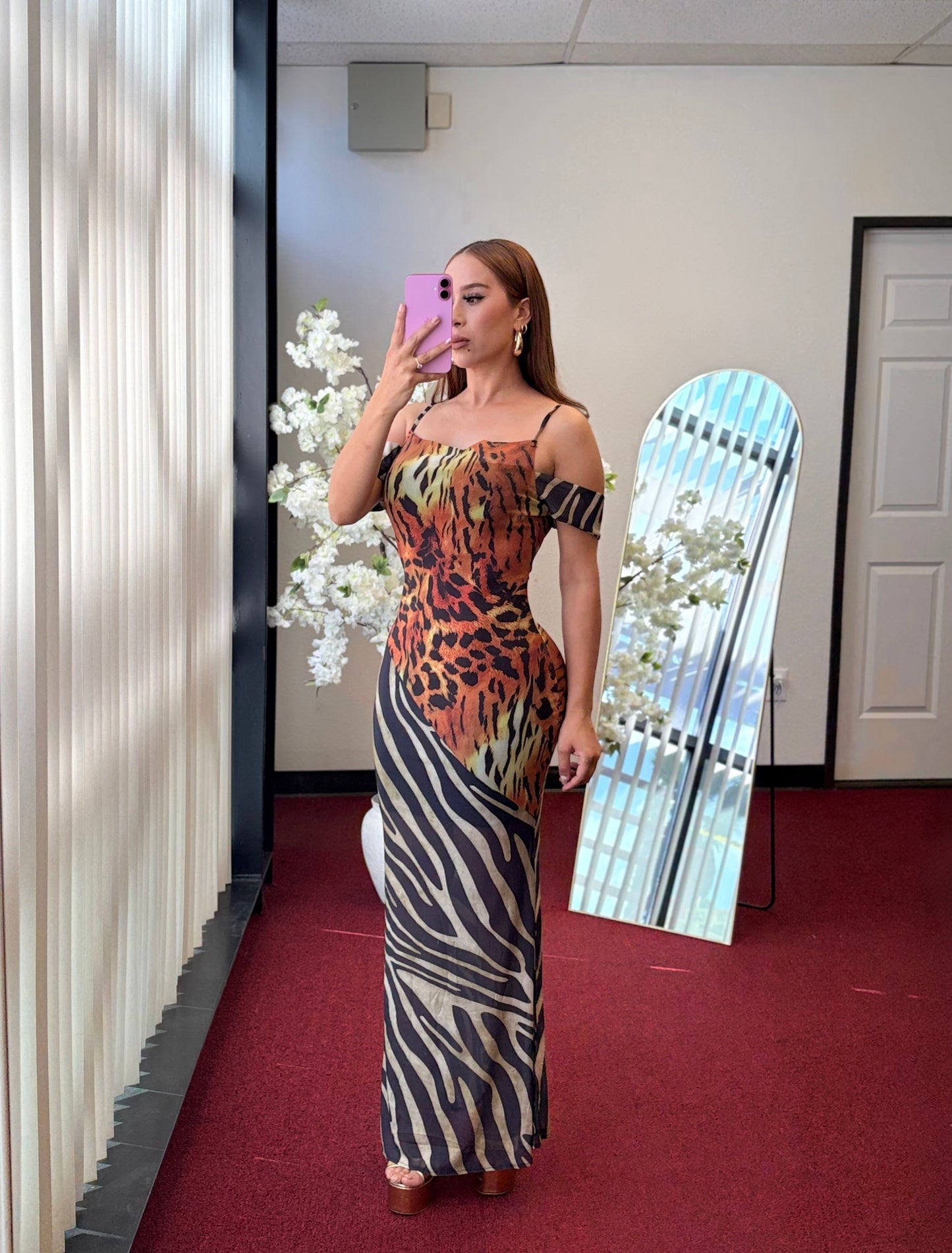 Feline Energy Maxi Dress