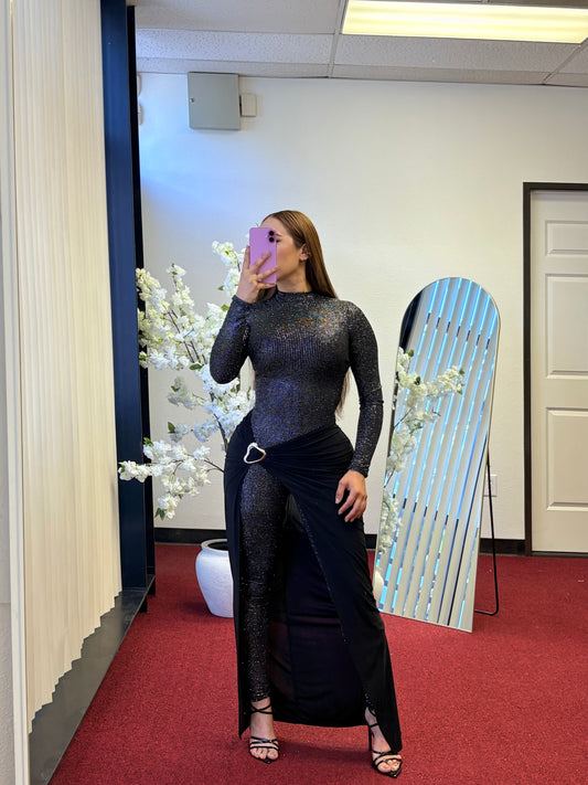 Midnight Bloom Jumpsuit & Skirt