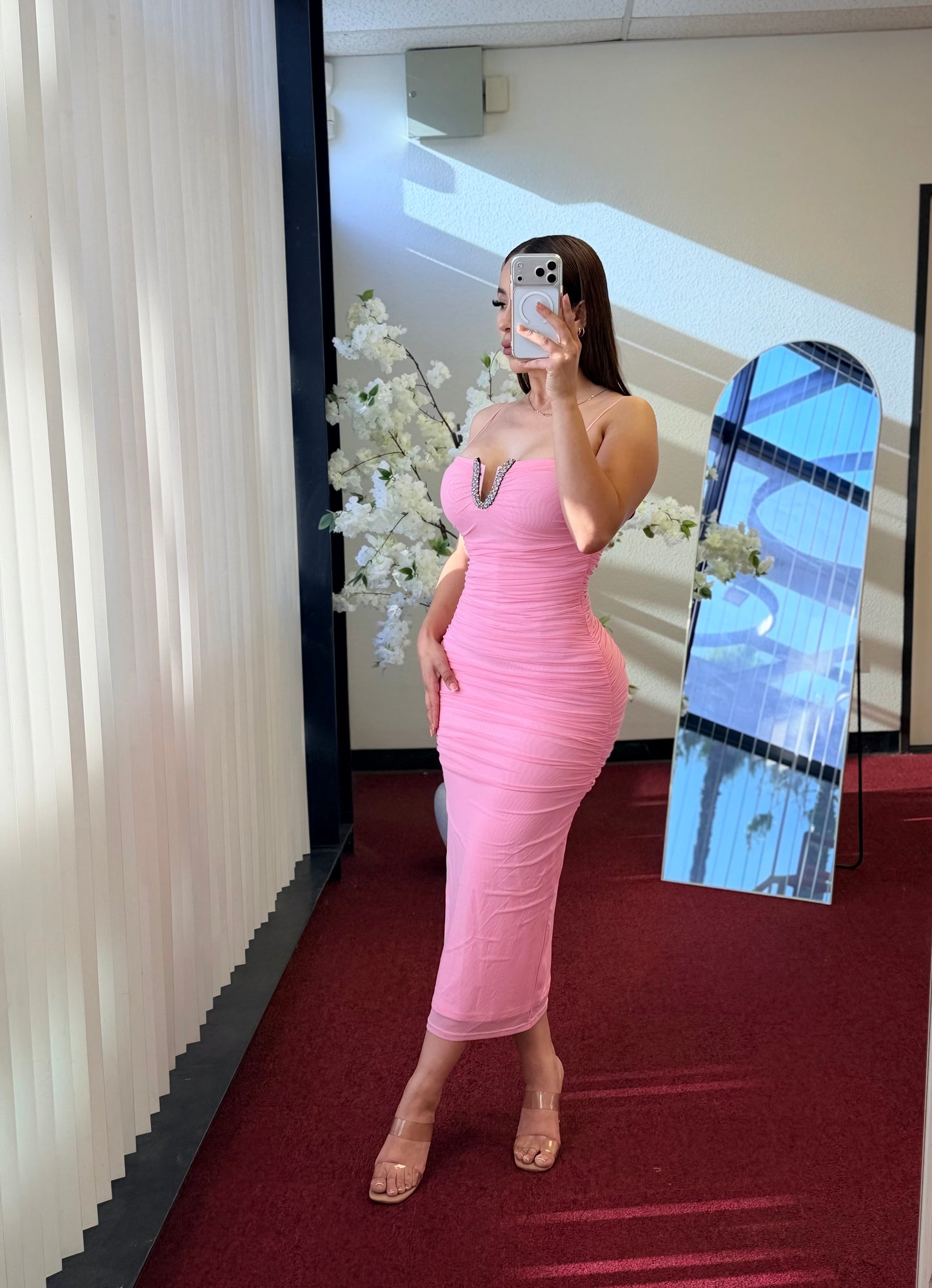 Crystal Glow Midi Dress