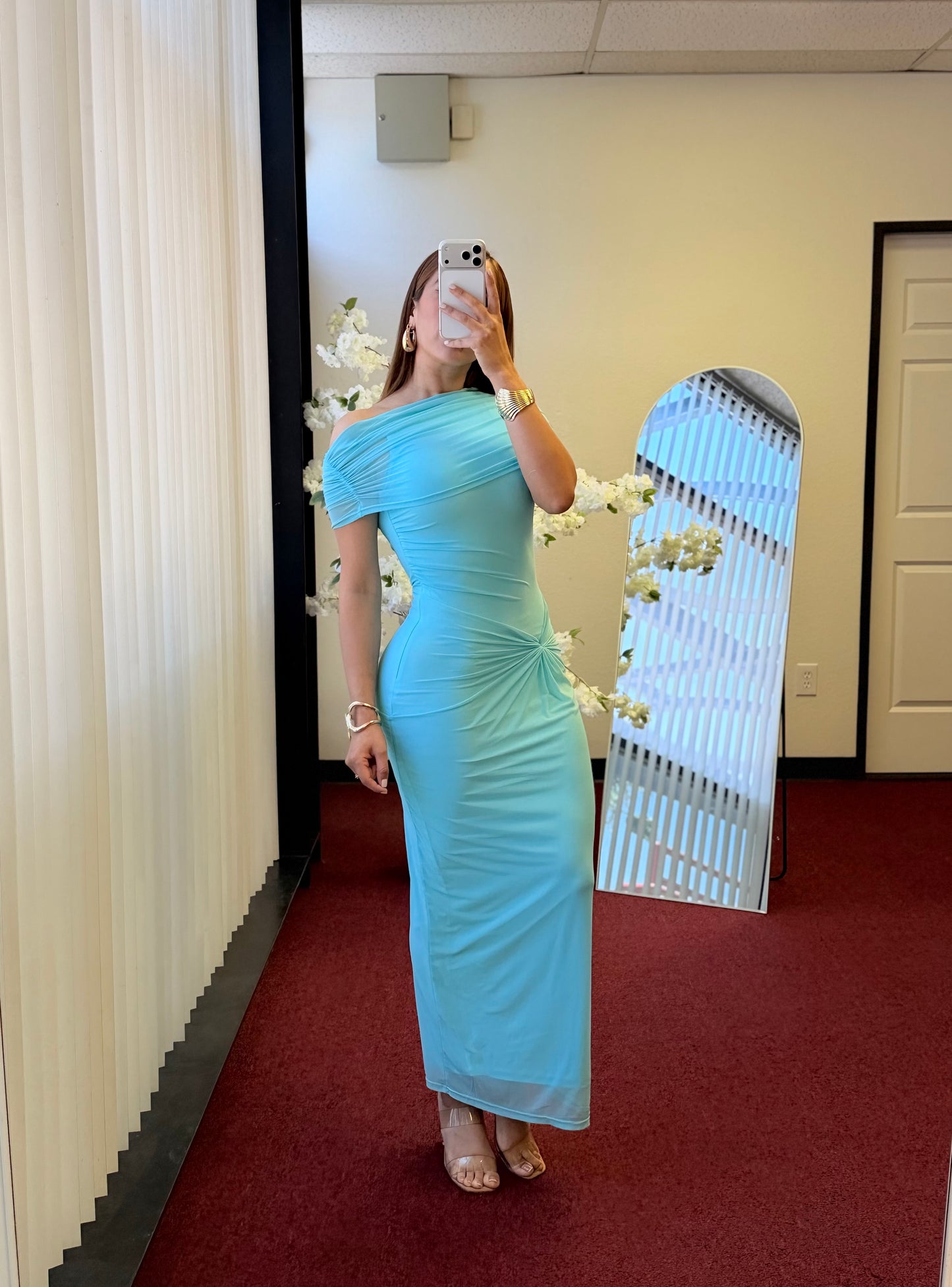 Pretty in Aqua Maxi Dress