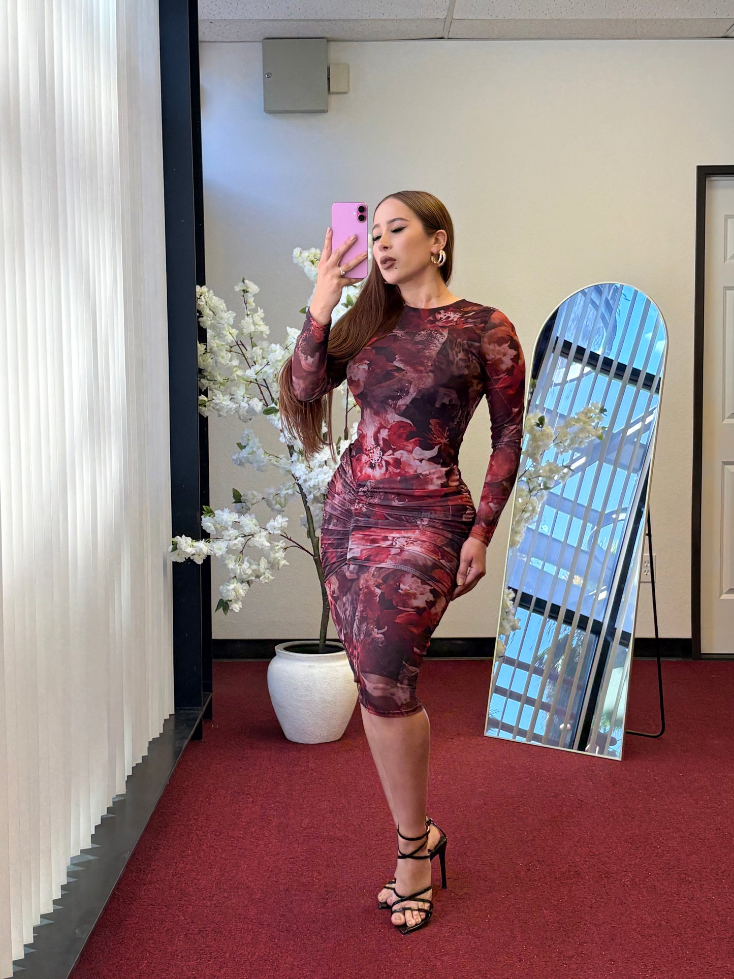 Floral Grace midi Dress