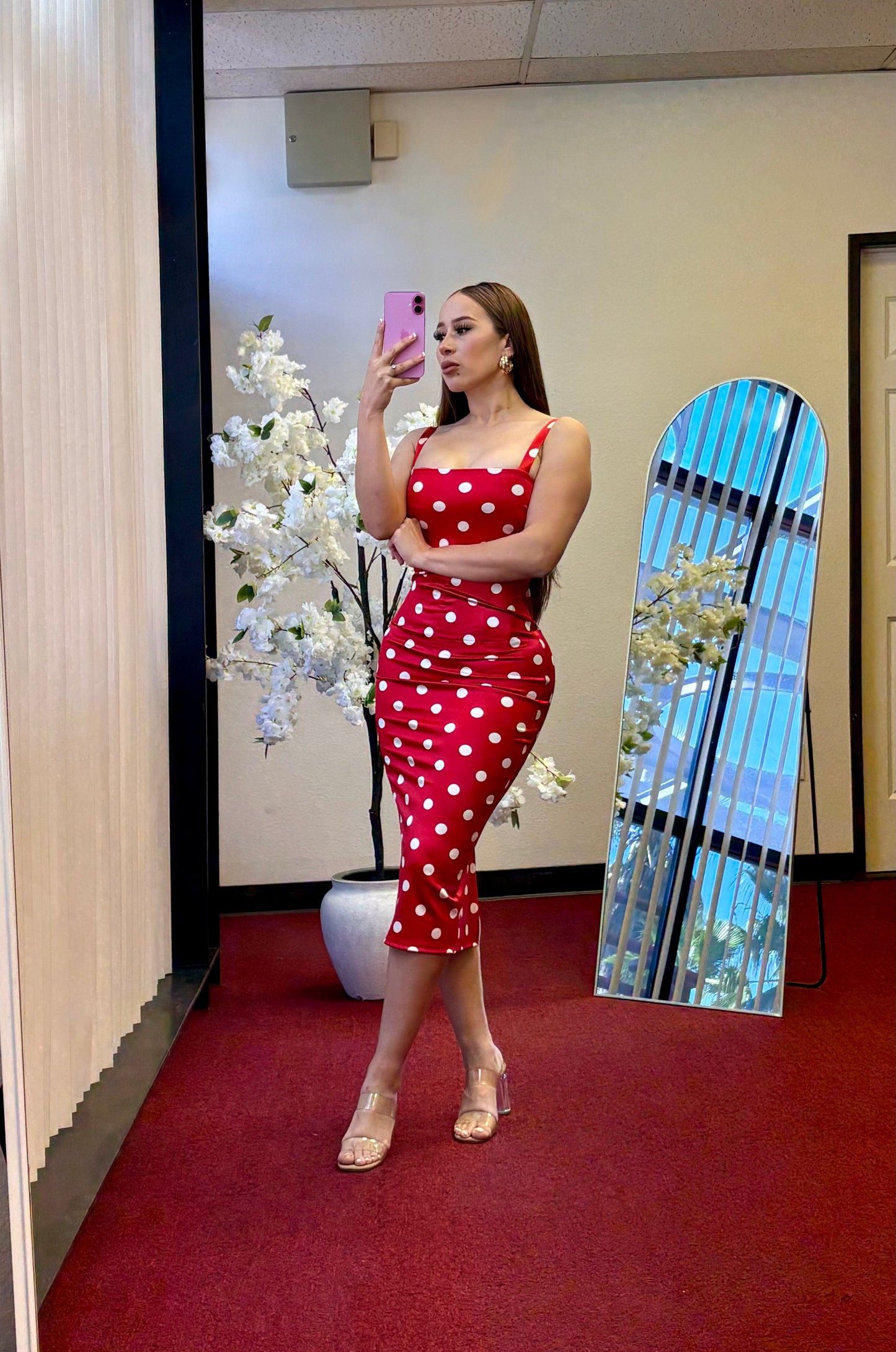 Love In Red Dots Dress