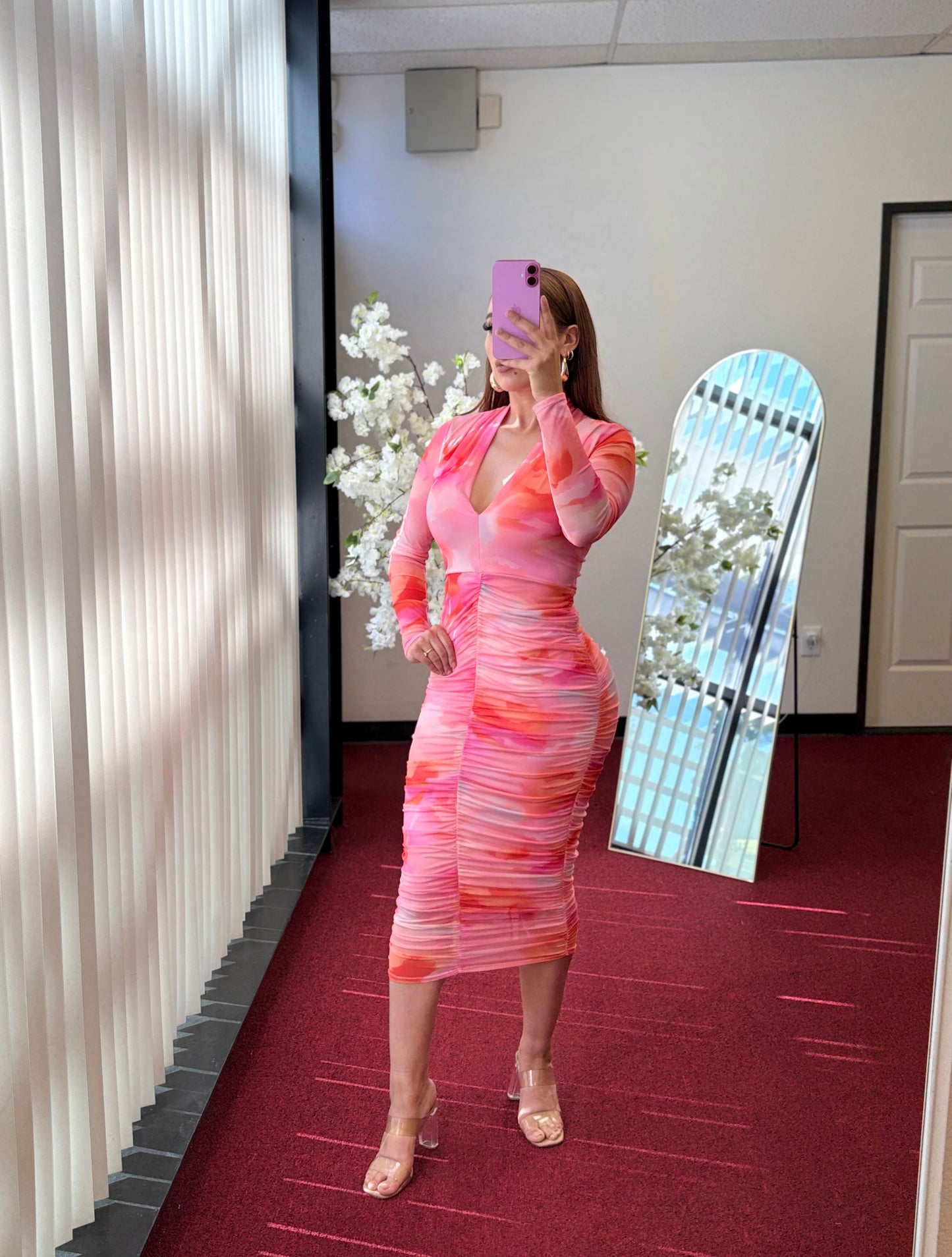 Pretty in Pink Midi Dress