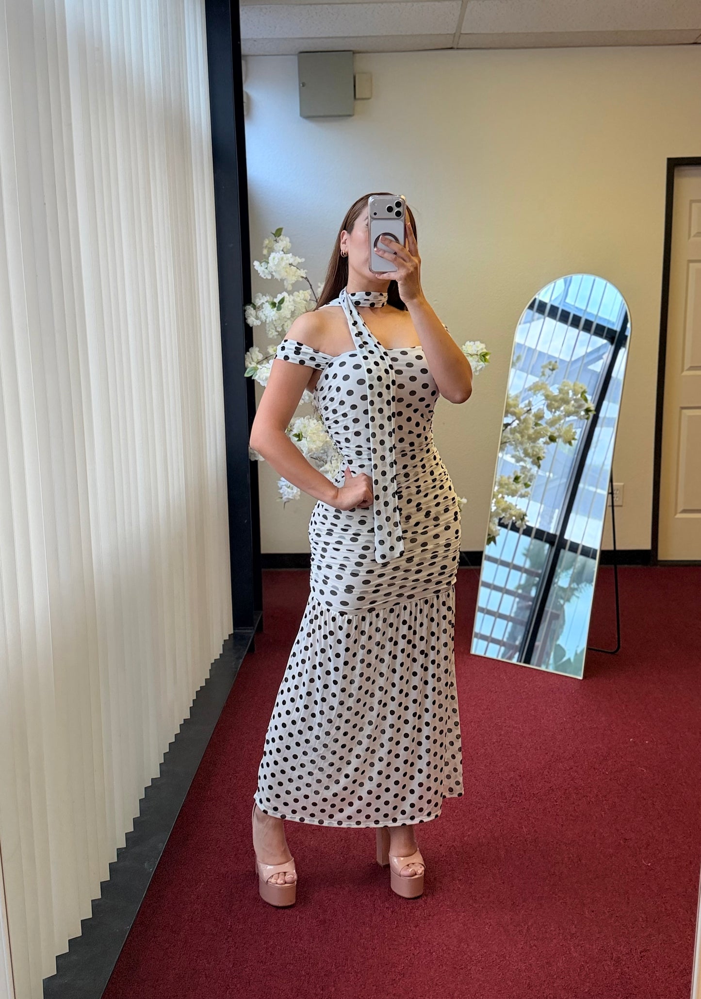 Divina Dots Maxi Dress
