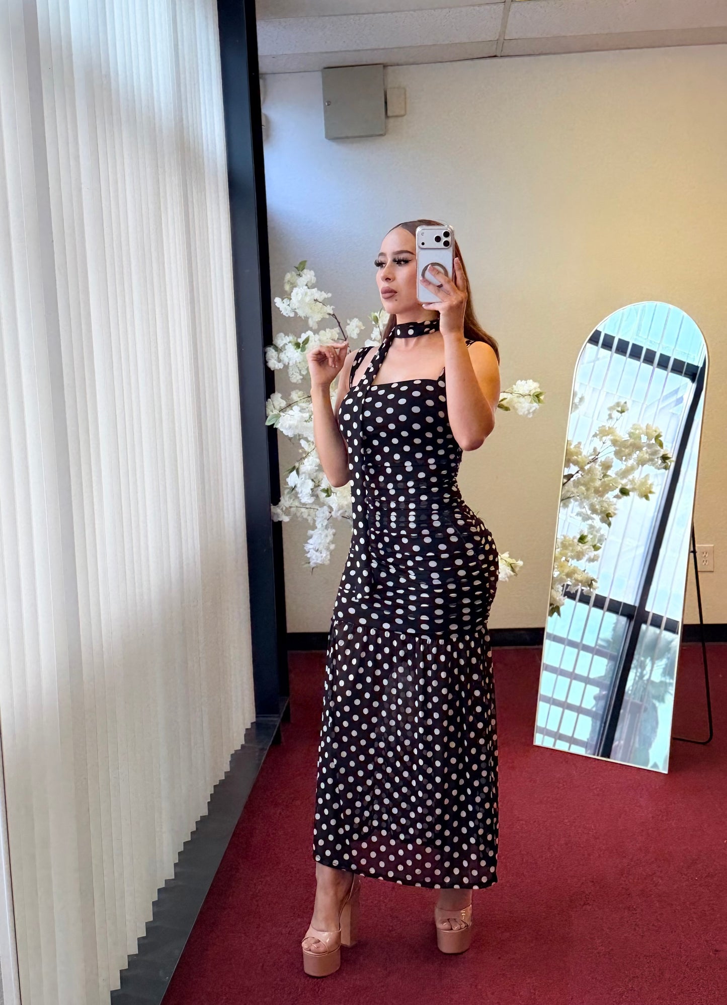 Divina Dots Maxi Dress